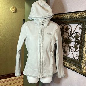 🎉HP🎉Awesome The North Face Grey Knit/faux fur lined hooded zip jacket Sz S/P